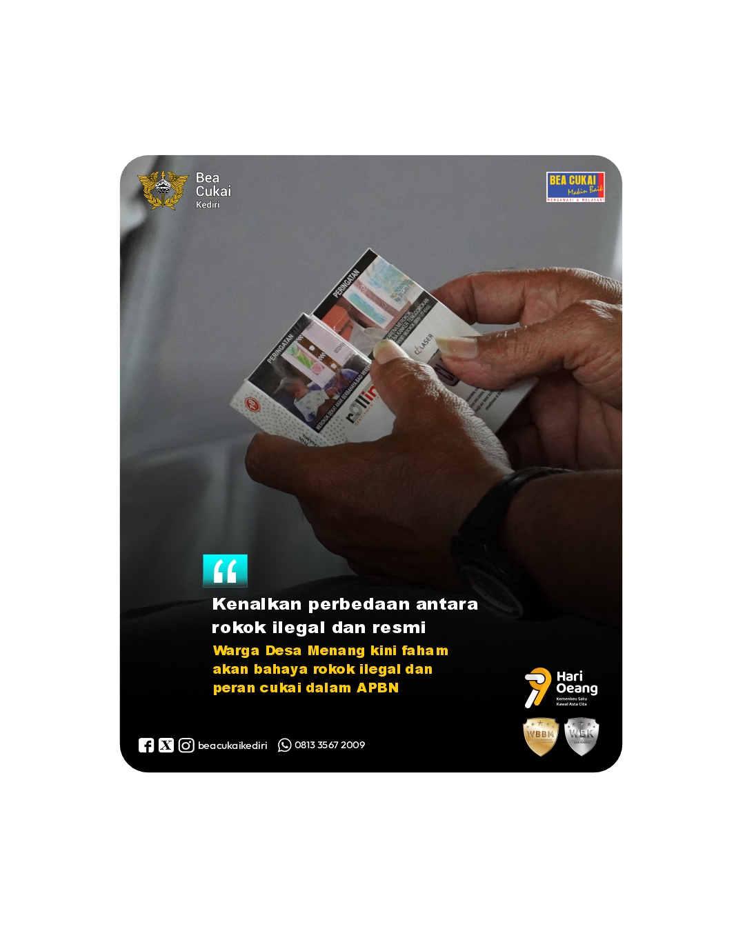 Warga Desa Menang Kini Makin Paham Bahaya Rokok Ilegal dan Pentingnya Cukai