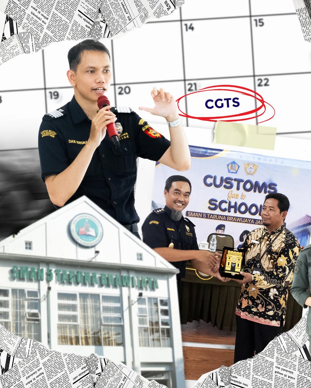 Bea Cukai Kediri Menggelar Kegiatan Customs Goes to School di SMA N 5 Taruna Brawijaya Jawa Timur