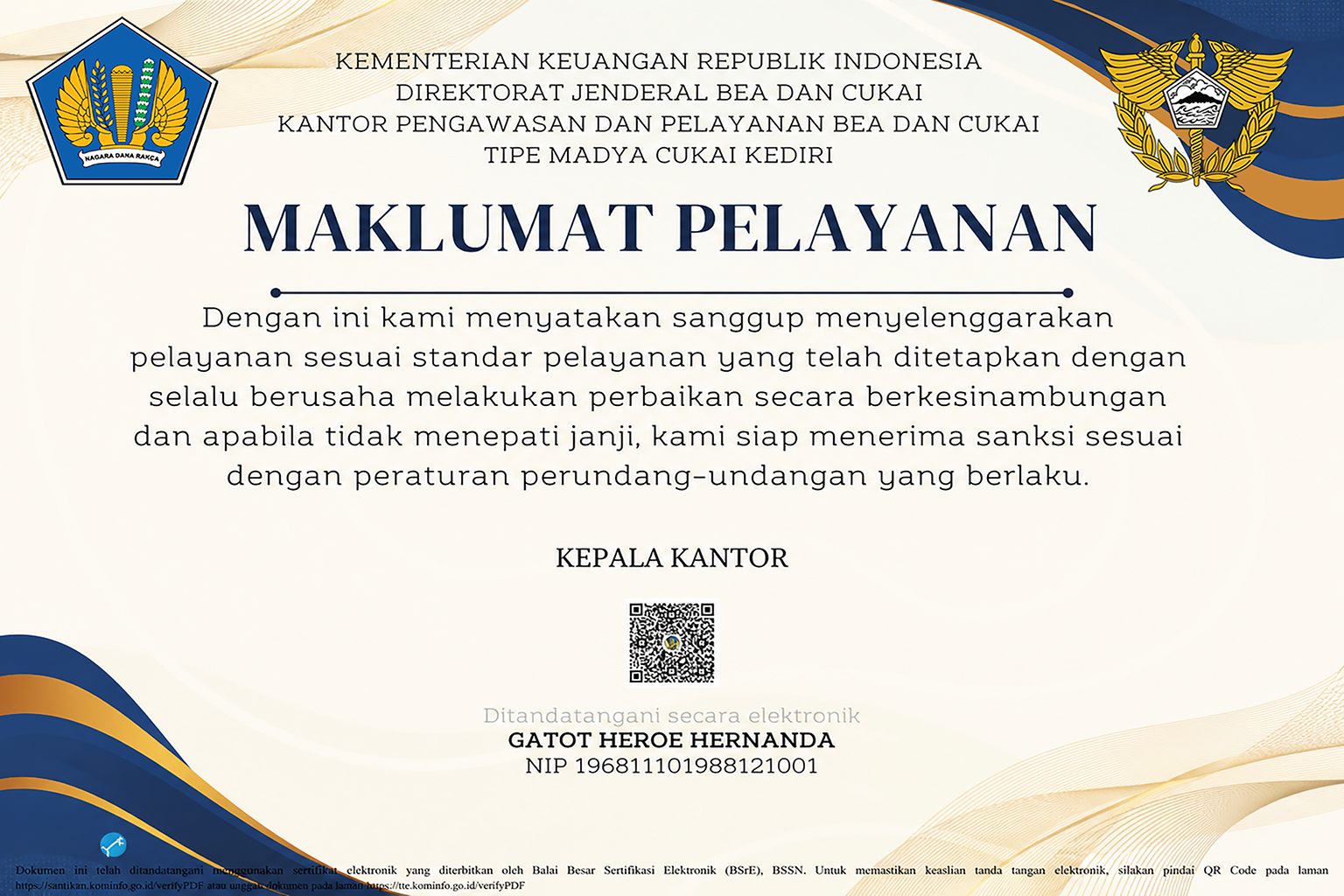 Maklumat Pelayanan